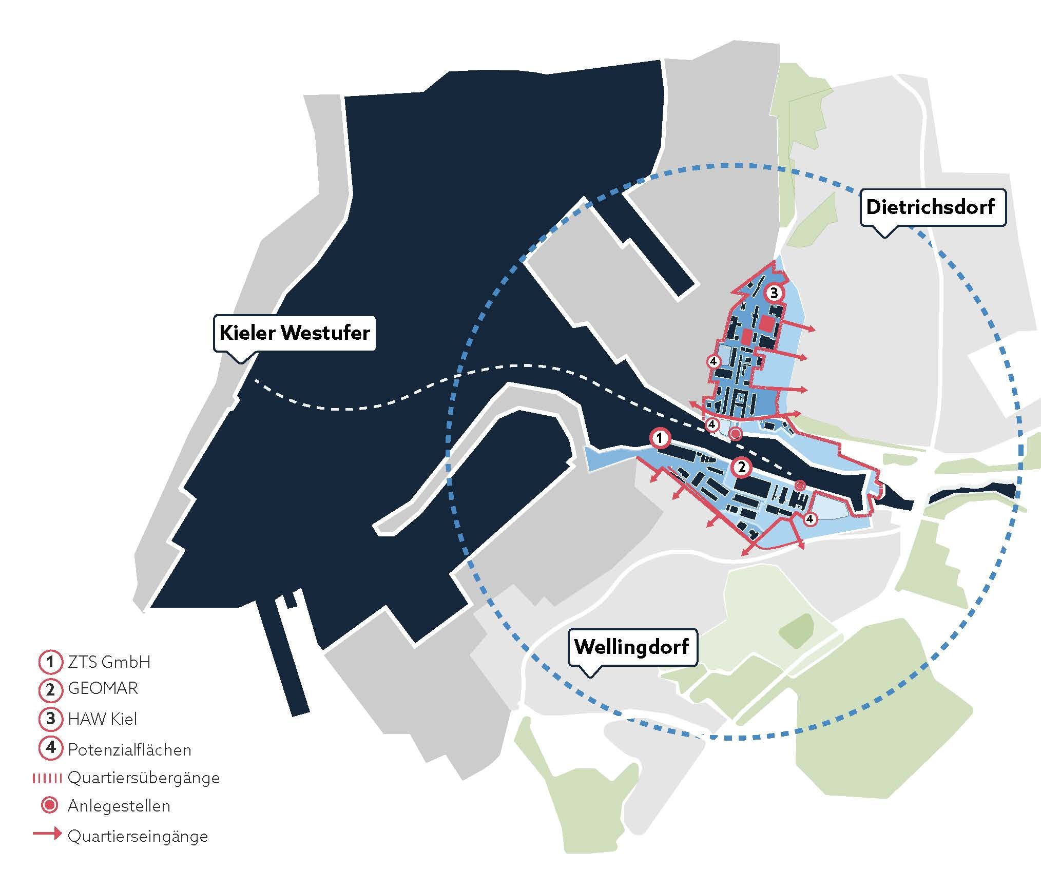 Lageplan Wissensquartier Schwentinemündung