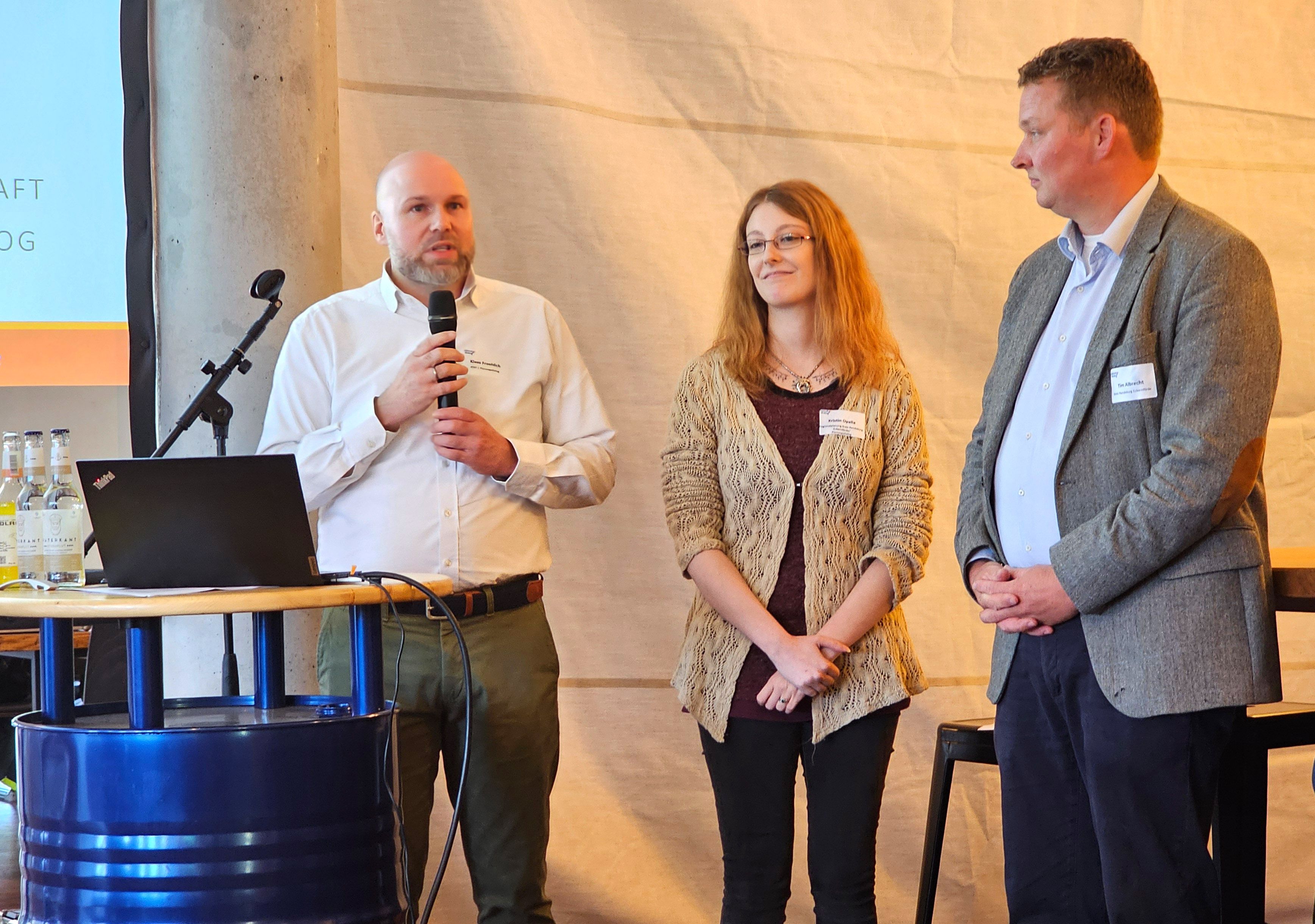 Klaas Fröhlich, Kristin Opalla und Tim Albrecht