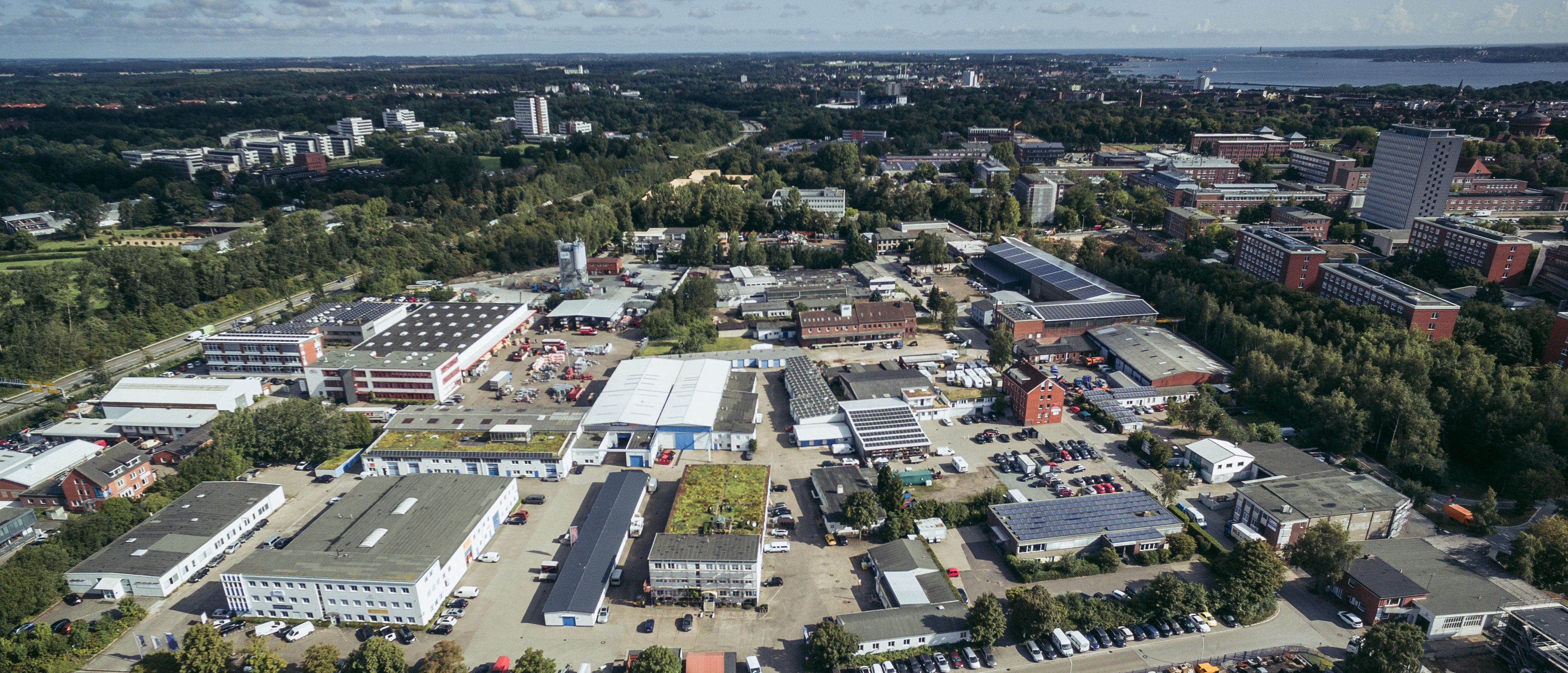 Luftbild über Grasweg-Eichkamp
