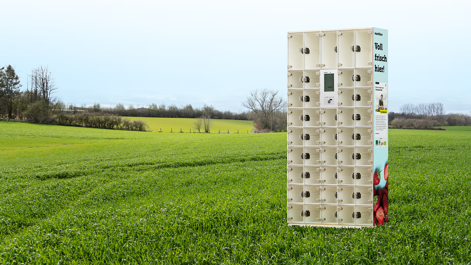 marktbox auf einem Feld